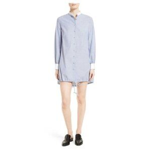 Harvey Faircloth Shirt Dress 2 NWT Striped Contrast Collar Cuffs Button Down